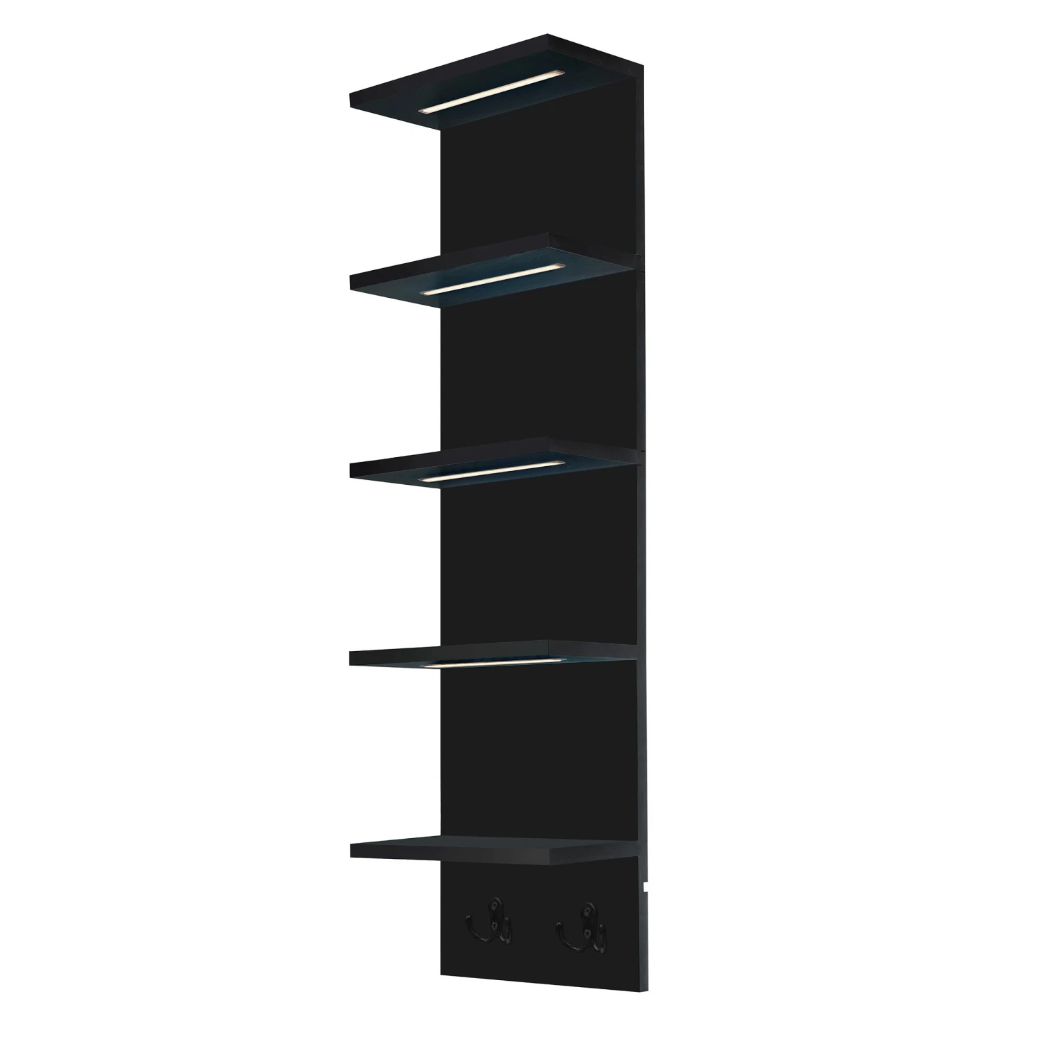 5 Tier Vertical Wall Shelf Unit With LED Lights 3 5 Tier Vertical Wall Shelf Unit With LED Lights