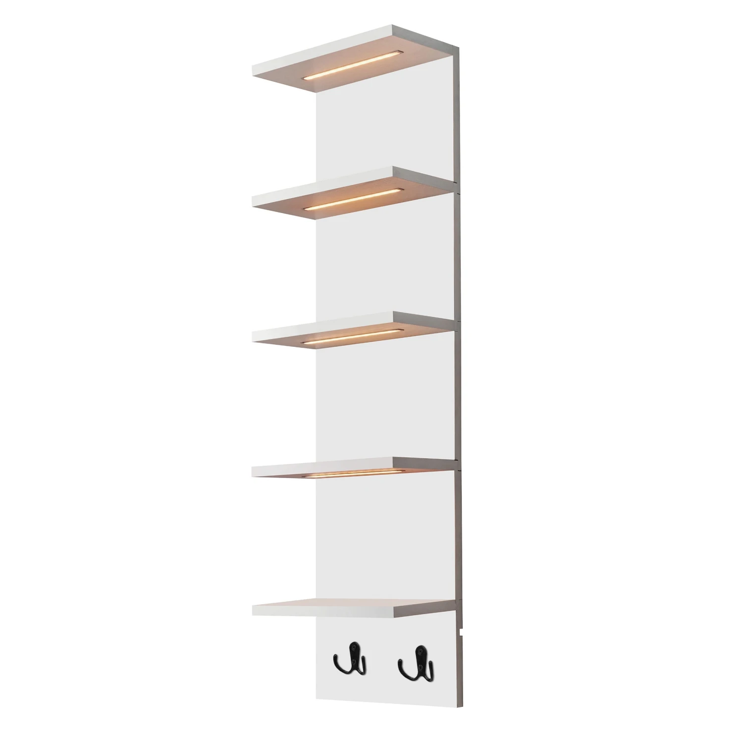5 Tier Vertical Wall Shelf Unit With LED Lights 9 5 Tier Vertical Wall Shelf Unit With LED Lights - Image 7