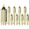 Matney Bamboo Refillable Metal Torches 2 Matney Bamboo Refillable Metal Torches -Sorbus Decor Shop BAMBOO TORCH 1