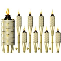 Matney Bamboo Refillable Metal Torches