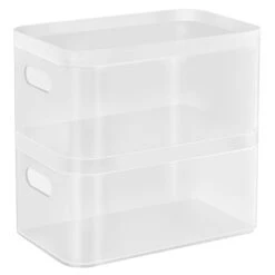 Storage Organizer Bin Frosted Set With Lids (2 Pack) -Sorbus Decor Shop BR STK4 MAIN R