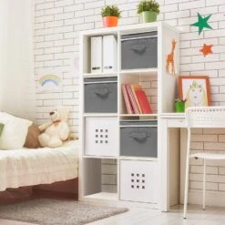 Storage Box Bins With Lid (Set Of 3) 37 Storage Box Bins With Lid (Set Of 3) -Sorbus Decor Shop BSKTBX Gray 7