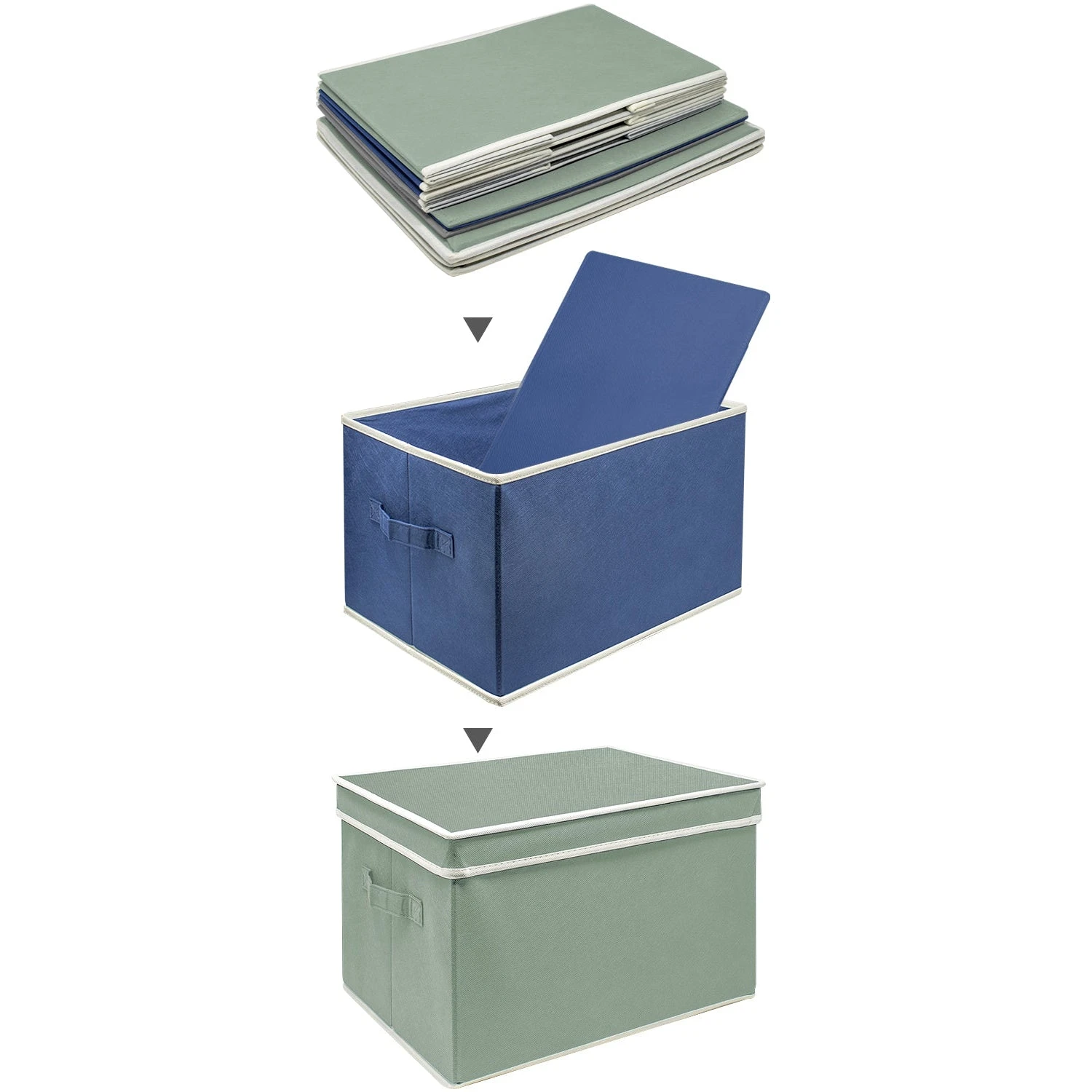 Storage Box Bins With Lid (Set Of 3) 5 Storage Box Bins With Lid (Set Of 3) - Image 3