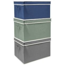 Storage Box Bins With Lid (Set Of 3) 26 Storage Box Bins With Lid (Set Of 3) -Sorbus Decor Shop BSKTBX Mix 5