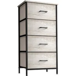 4 Drawer Vertical Short Nightstand