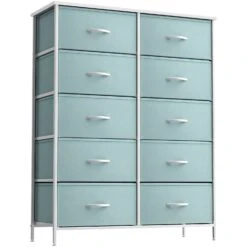 10 Drawer Tall Vertical Dresser -Sorbus Decor Shop DRW CU10 AQ 1