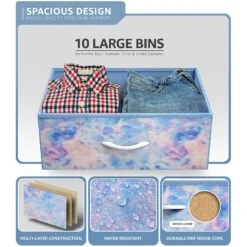 10 Drawer Tall Vertical Dresser -Sorbus Decor Shop DRW CU10 TID1 2