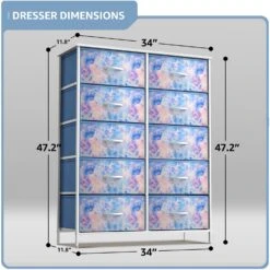 10 Drawer Tall Vertical Dresser -Sorbus Decor Shop DRW CU10 TID1 6