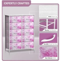 10 Drawer Tall Vertical Dresser -Sorbus Decor Shop DRW CU10 TID2 3