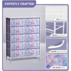 10 Drawer Tall Vertical Dresser -Sorbus Decor Shop DRW CU10 TID3 3