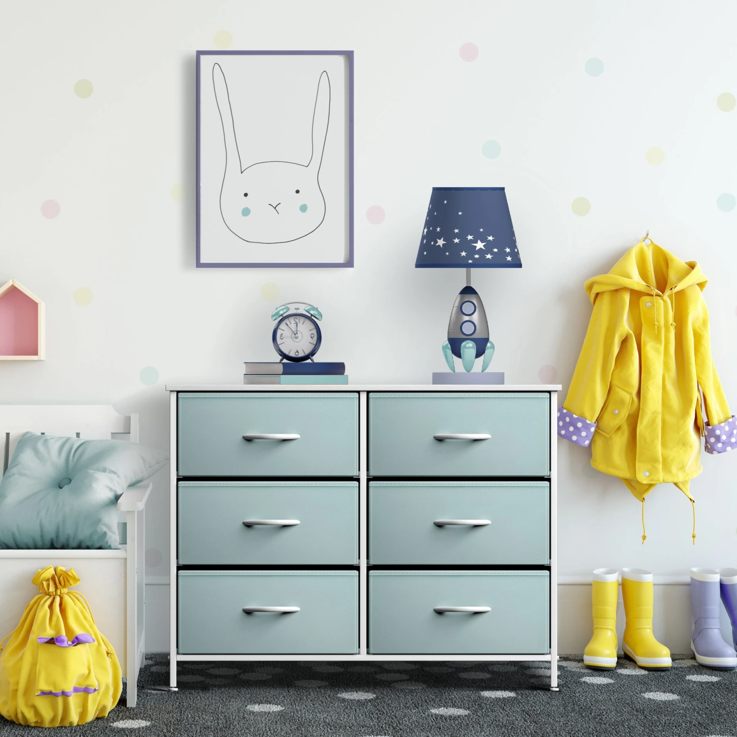 6 Drawer Fabric Dresser 4 6 Drawer Fabric Dresser - Image 2