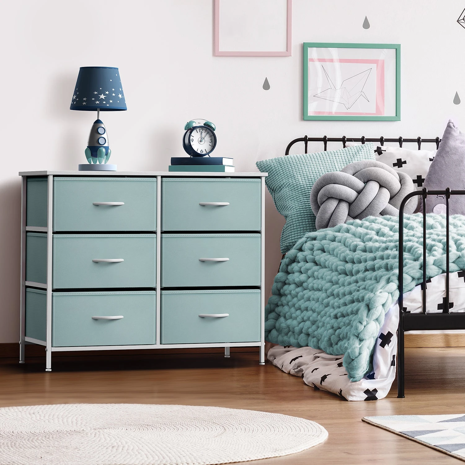 6 Drawer Fabric Dresser 7 6 Drawer Fabric Dresser - Image 5