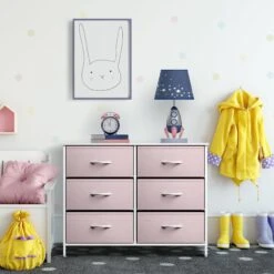 6 Drawer Fabric Dresser 29 6 Drawer Fabric Dresser -Sorbus Decor Shop DRW CU6 PI 2