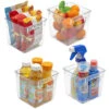 Clear Plastic Storage Bins With Handles (4 Pack) 1 Clear Plastic Storage Bins With Handles (4 Pack) -Sorbus Decor Shop FR BINSM4 uncropped