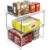 Clear Stacking Shelf Set (2 Pack) 1 Clear Stacking Shelf Set (2 Pack) -Sorbus Decor Shop FR RACK2