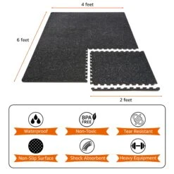 Floor Mat Interlocking Set -Sorbus Decor Shop MAT LOCKR 4Grey