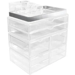 Makeup Organizer Case (8 Drawer 4Pc) -Sorbus Decor Shop MUP LSET2SI 245 2 930d0ae1 90e5 4ff9 ae59 3f231ef763ed
