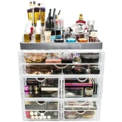 Makeup Organizer Case (8 Drawer 4Pc) -Sorbus Decor Shop MUP LSET2SI 245 3 6ea5482b 3d91 44d2 83e4 a2631c27a61a