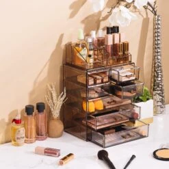 Makeup Organizer Drawer Set (7 Drawer) 25 Makeup Organizer Drawer Set (7 Drawer) -Sorbus Decor Shop MUP SET 34BRN 6
