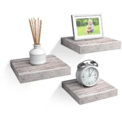 Rustic Floating Square Shelves (3 Pack)