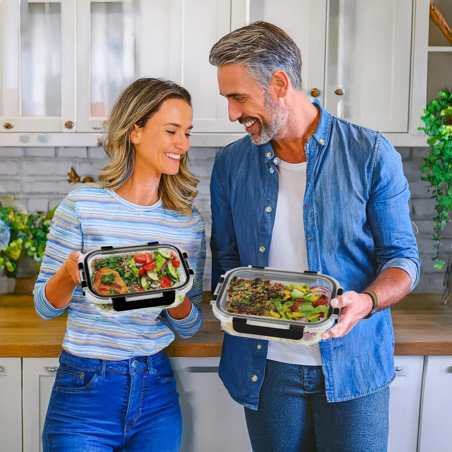 Glass Meal Prep Containers Airtight Lids Mix Shape (Set Of 8) 18 Glass Meal Prep Containers Airtight Lids Mix Shape (Set Of 8) - Image 16