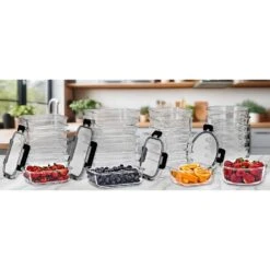 Square Glass Meal Prep Containers Airtight Lids (Set Of 8) 40 Square Glass Meal Prep Containers Airtight Lids (Set Of 8) -Sorbus Decor Shop SC Masthead 1464 39ea191e fca8 476e a9f2 9ba576efe3f1