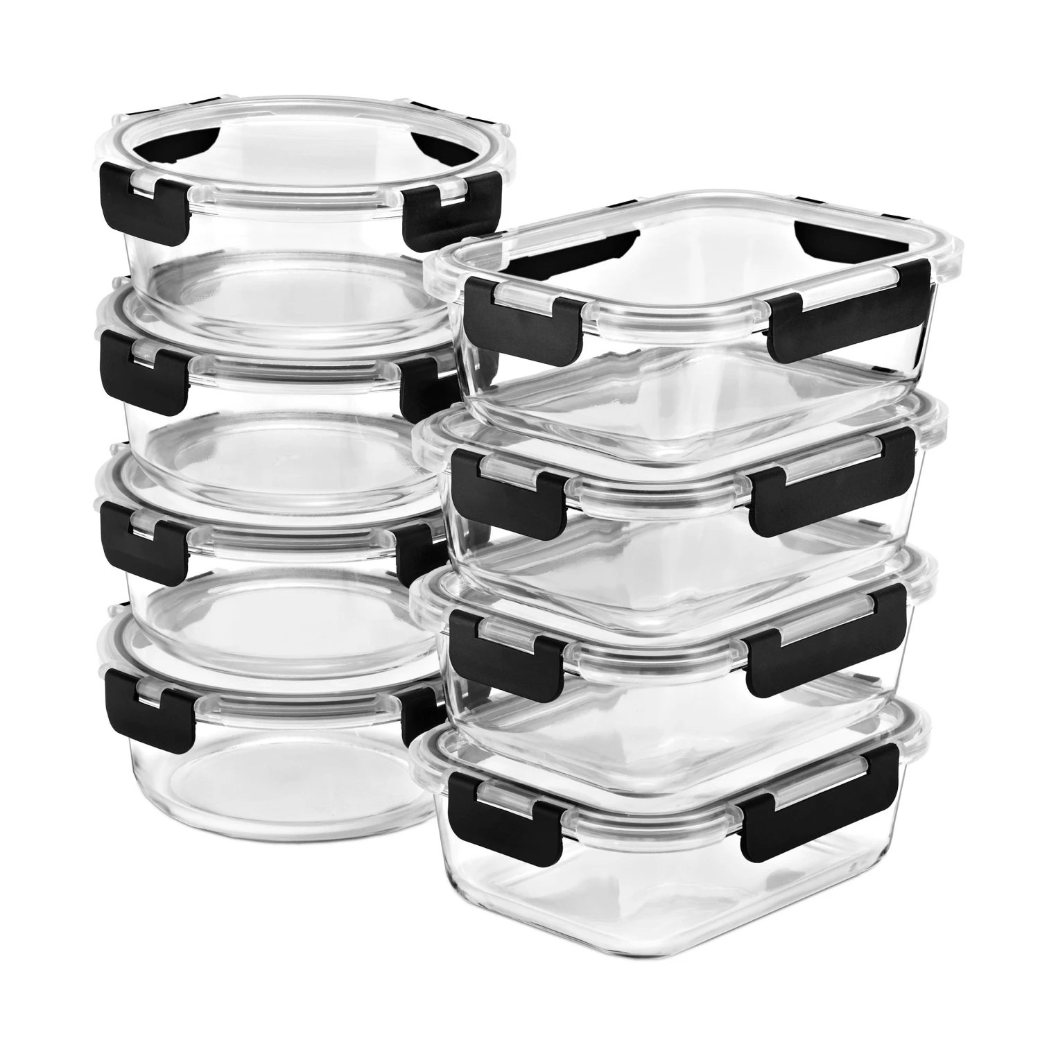 Glass Meal Prep Containers Airtight Lids Mix Shape (Set Of 8) 22 Glass Meal Prep Containers Airtight Lids Mix Shape (Set Of 8) - Image 20