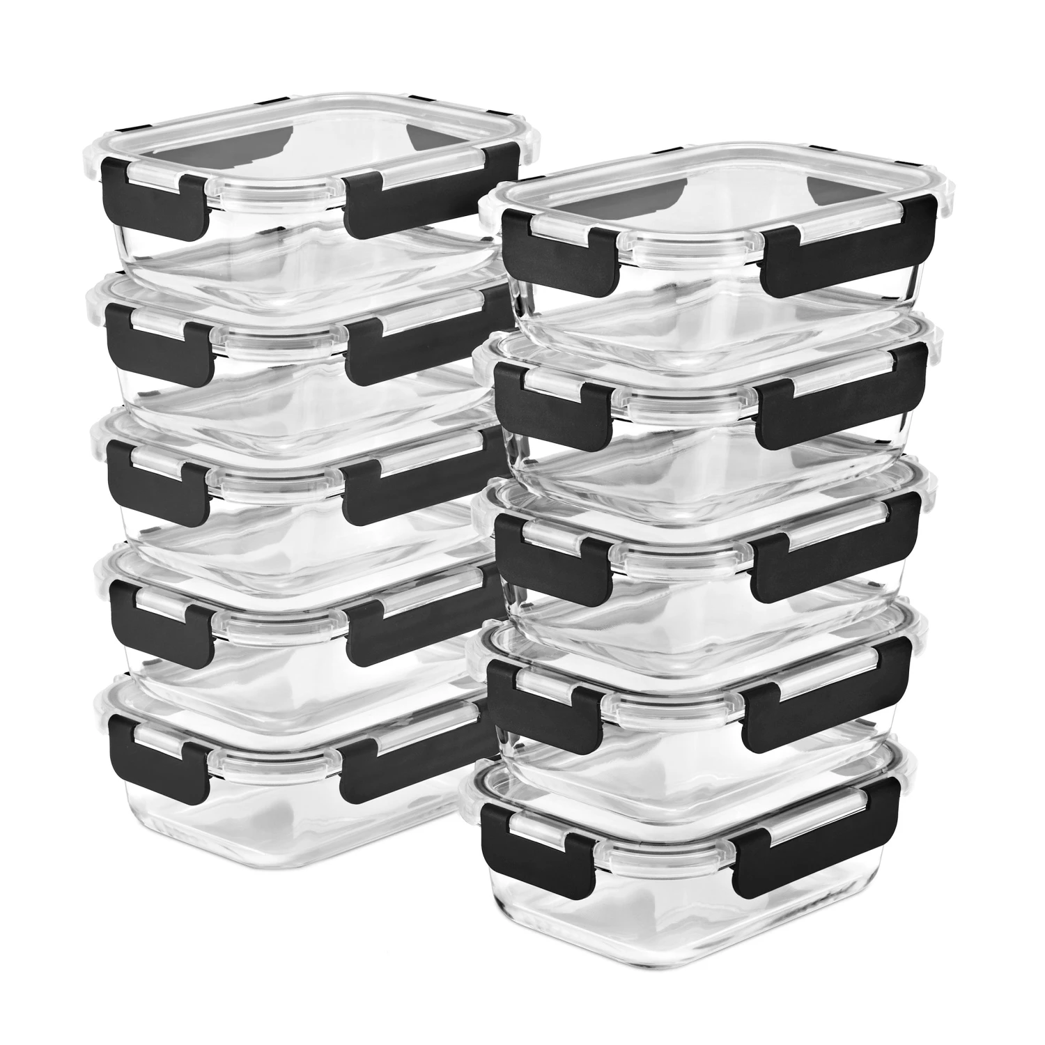 Rectangular Glass Meal Prep Containers Airtight Lids (Set Of 10) 22 Rectangular Glass Meal Prep Containers Airtight Lids (Set Of 10) - Image 20