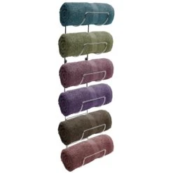 Wall Mount Towel Holder (6 Tier) 28 Wall Mount Towel Holder (6 Tier) -Sorbus Decor Shop Scene Towels1 StainlessRack