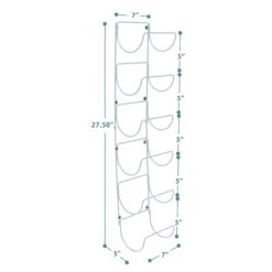 Wall Mount Towel Holder (6 Tier) 27 Wall Mount Towel Holder (6 Tier) -Sorbus Decor Shop Scene Towels4 WhiteRack