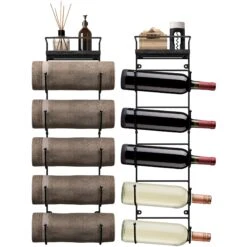 Wall Mounted Towel Rack With Shelf 28 Wall Mounted Towel Rack With Shelf -Sorbus Decor Shop TWL RCKW BLK 8