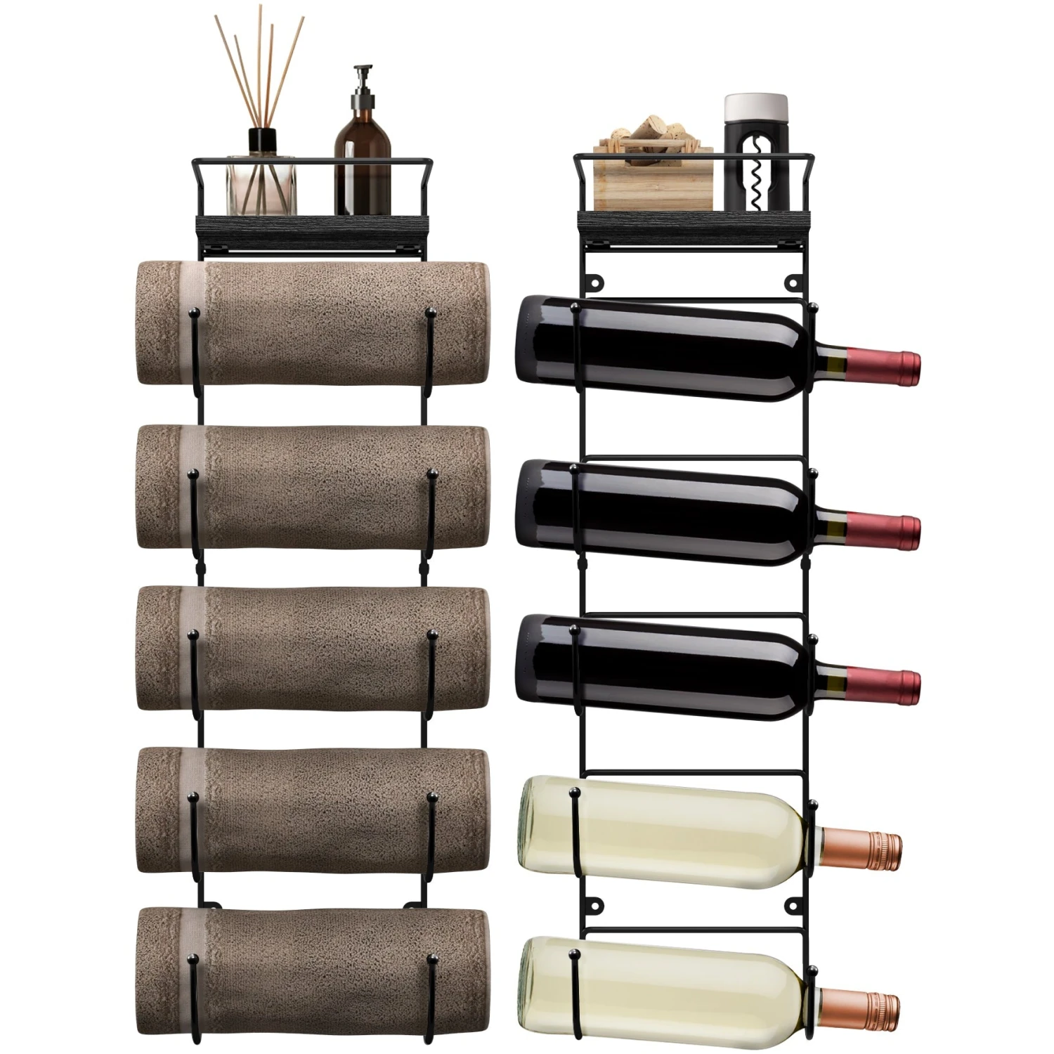 Wall Mounted Towel Rack With Shelf 11 Wall Mounted Towel Rack With Shelf - Image 9