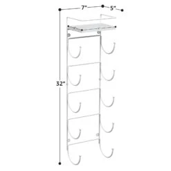 Wall Mounted Towel Rack With Shelf 37 Wall Mounted Towel Rack With Shelf -Sorbus Decor Shop TWL RCKW WH Dimensions