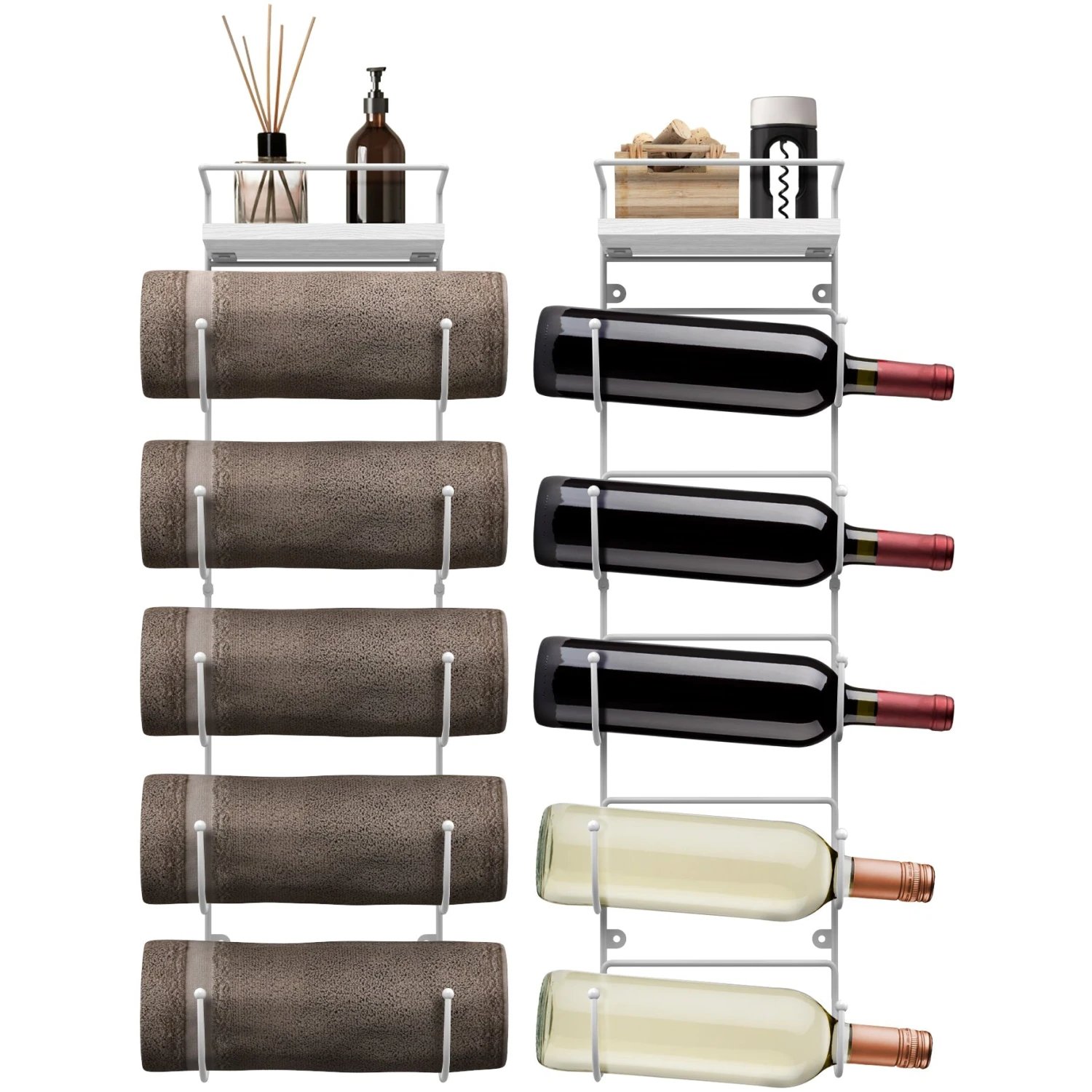 Wall Mounted Towel Rack With Shelf 19 Wall Mounted Towel Rack With Shelf - Image 17