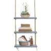 Rope Floating Shelf Rustic Wood (3 Tier) 2 Rope Floating Shelf Rustic Wood (3 Tier) -Sorbus Decor Shop WD HNG3N bathmain