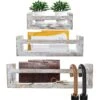 Farmhouse Floating Ledge Shelves (Set Of 3) 2 Farmhouse Floating Ledge Shelves (Set Of 3) -Sorbus Decor Shop WHT 2