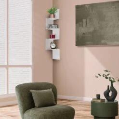 5-Tier Zig Zag Geometric Corner Wall Book Shelf Unit -Sorbus Decor Shop a 10b14b54 ebaf 4b4a ad51 283650889dba