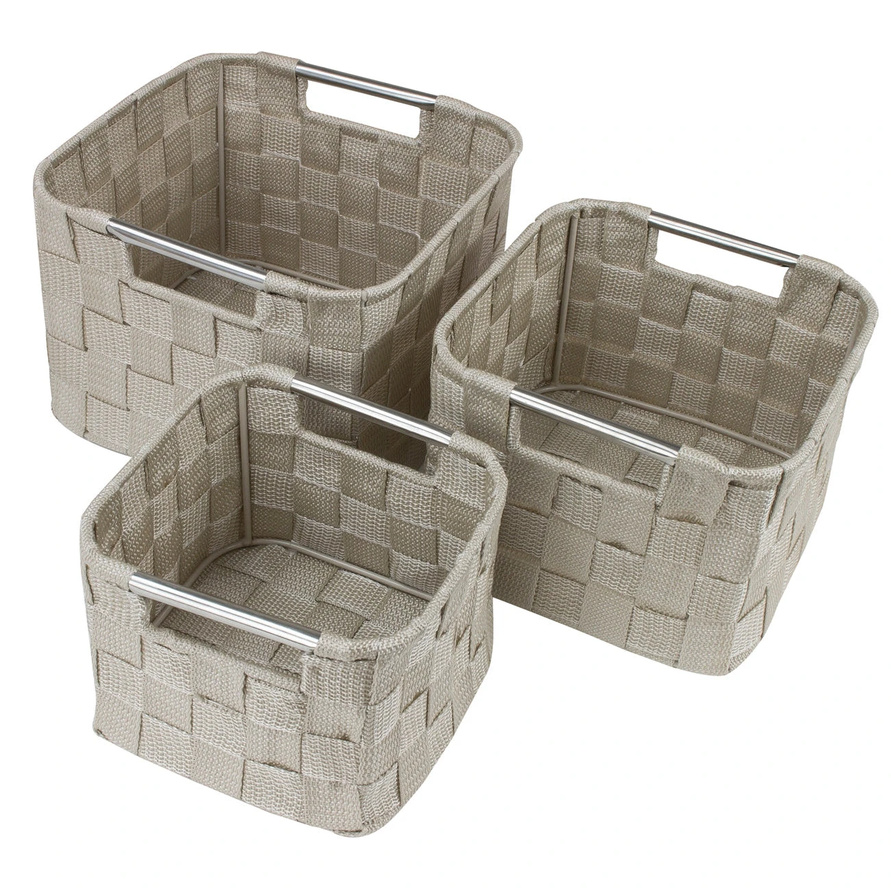 Double Woven Basket Bin Set (3 Pc) 5 Double Woven Basket Bin Set (3 Pc) - Image 3