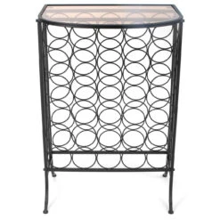 30 Bottle Wine Stand (Glass Top) -Sorbus Decor Shop wine front no bottles